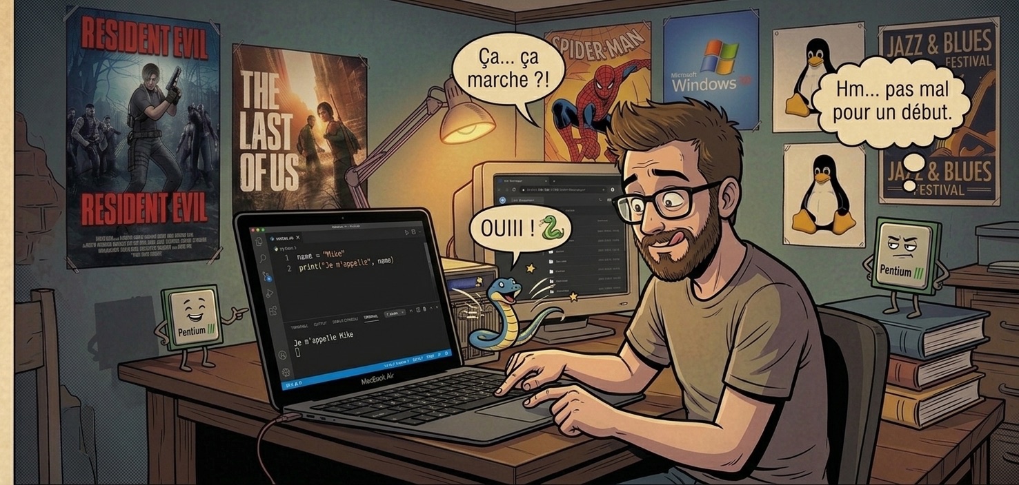 Le premier print() qui marche enfin.