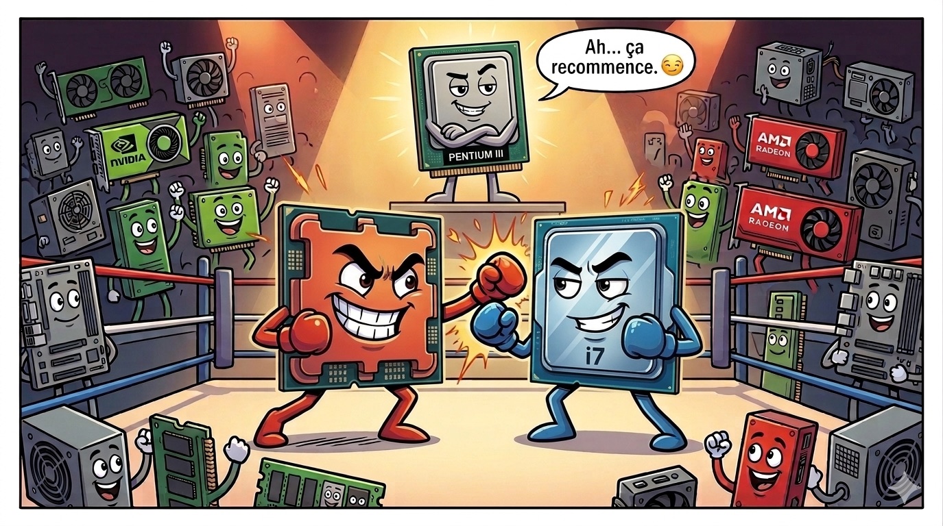 La grande bataille CPU : AMD Ryzen défie Intel Core i7. L'époque où tout change.