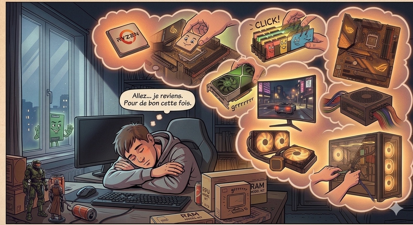 Il revient enfin. Et le Pentium III observe — le boss des années 90-2000, toujours là pour voir ses héritiers continuer. 'On verra bien...'