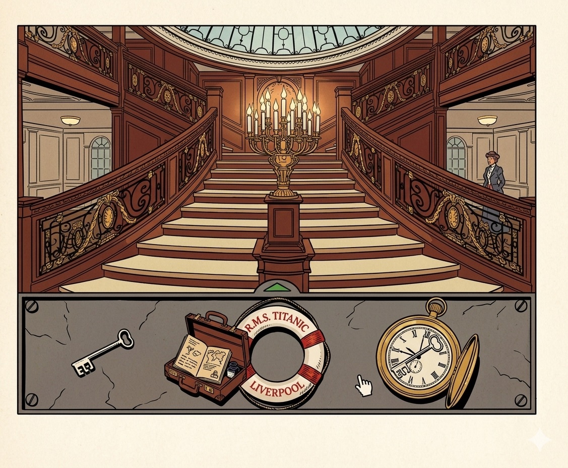 Le Grand Escalier, reconstitué fidèlement par l'équipe de développement.