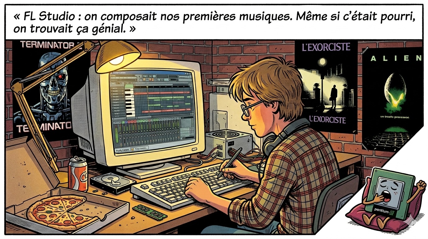 FL Studio : piano roll, pistes et samples — notre tout premier studio de musique.