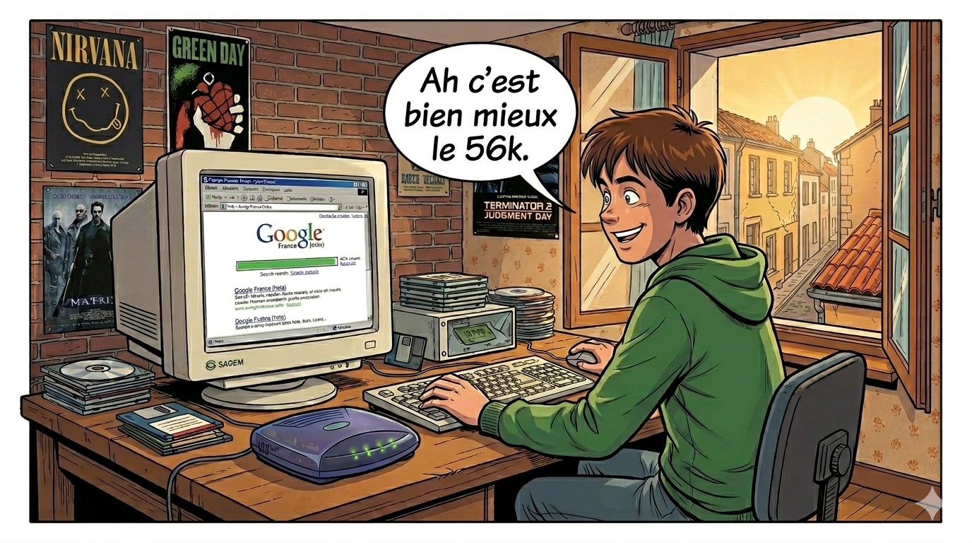 AllĂŽ Tata Monique ? TĂ©lĂ©phone ET internet en mĂȘme temps : la rĂ©volution.
